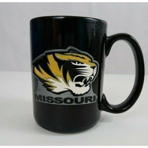 NCAA Missouri Tigers Black Coffee Cup With 3D Tiger Logo 4.5" Tall x 4.5" Wide